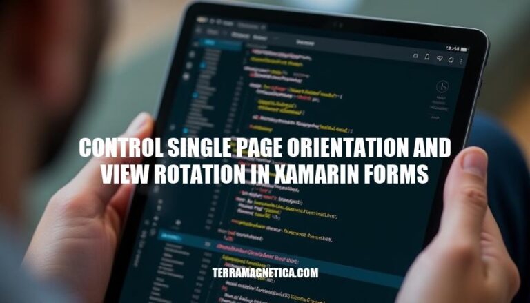 Mastering Single Page Orientation and View Rotation Control in Xamarin.Forms