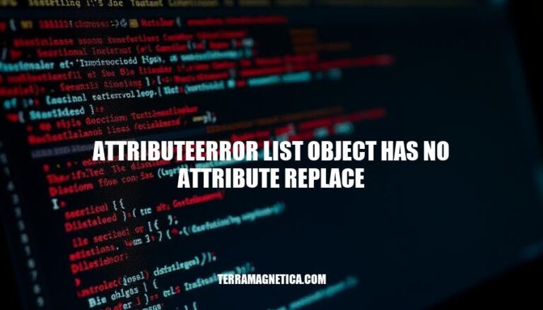 Resolving AttributeError: List Object Has No Attribute Replace in Python