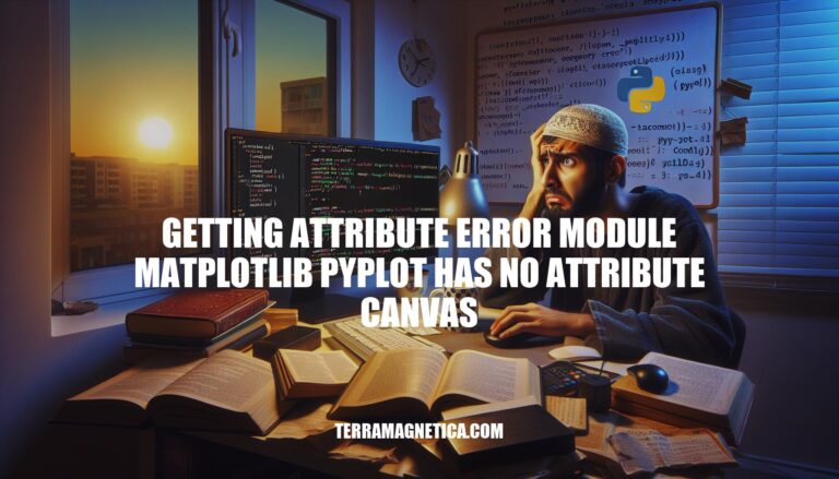 Resolving AttributeError: Module Matplotlib Pyplot Has No Attribute Canvas