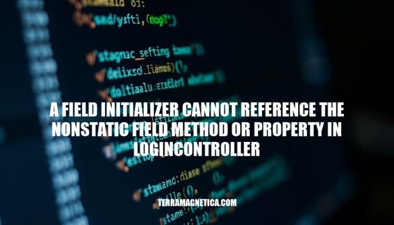 Resolving C# Error: A Field Initializer Cannot Reference Non-Static Fields, Methods, or Properties in Login Controller