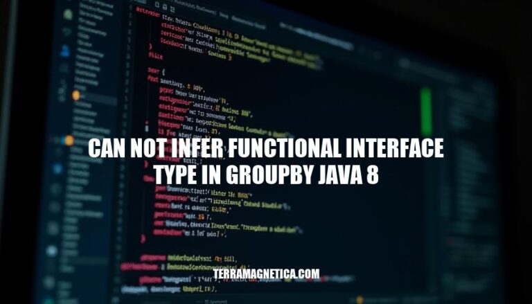 Resolving 'Can Not Infer Functional Interface Type in GroupBy Java 8' Errors