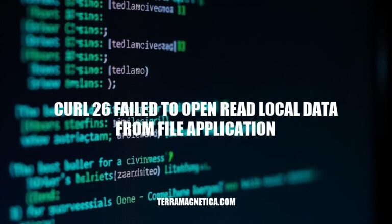 Resolving Curl 26: Failed to Open Read Local Data from File Application