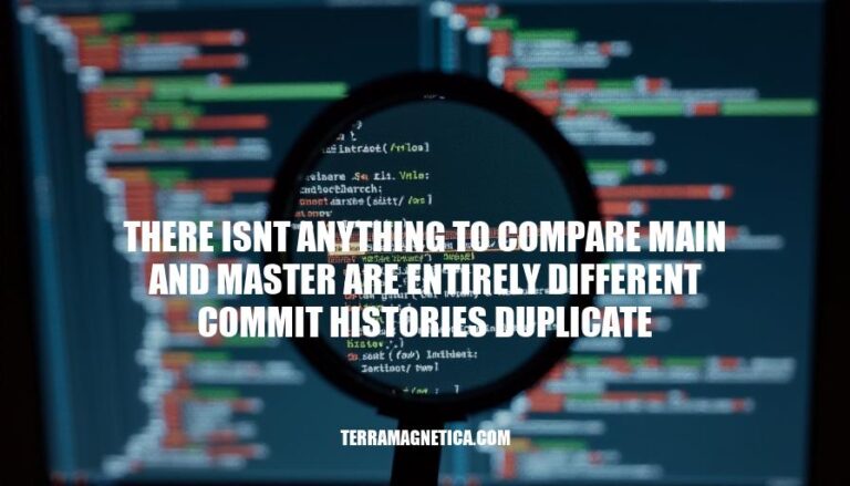 Resolving Duplicate Commit Histories: Main vs Master