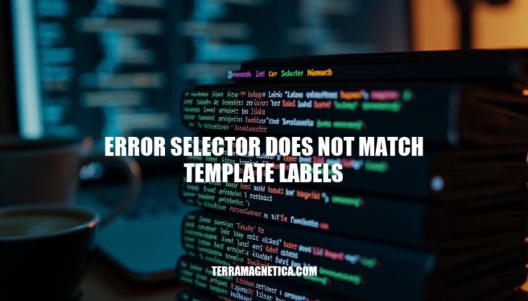 Resolving Error Selector Mismatch: A Guide to Template Label Errors in Kubernetes Deployments