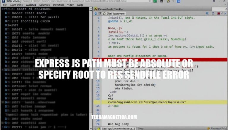 Resolving Express JS Path Must Be Absolute or Specify Root to Res Sendfile Error