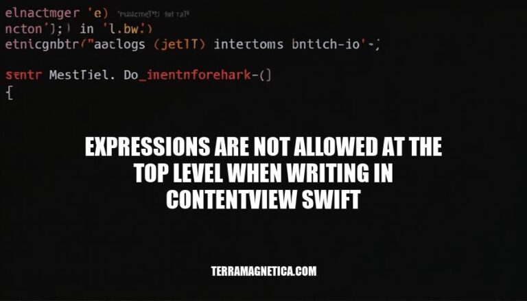 Resolving Expressions Are Not Allowed at Top Level Error in SwiftUI