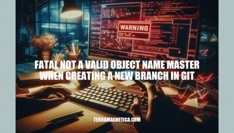 Resolving Fatal Error: 'fatal not a valid object name master when creating a new branch in git'