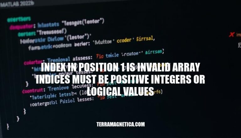 Resolving MATLAB Array Index Errors: Invalid Indices