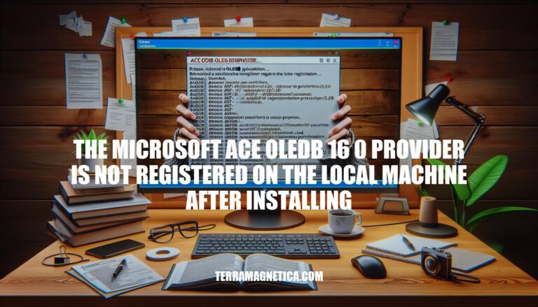 Resolving Microsoft ACE OLEDB 16.0 Provider Registration Issues After Installation