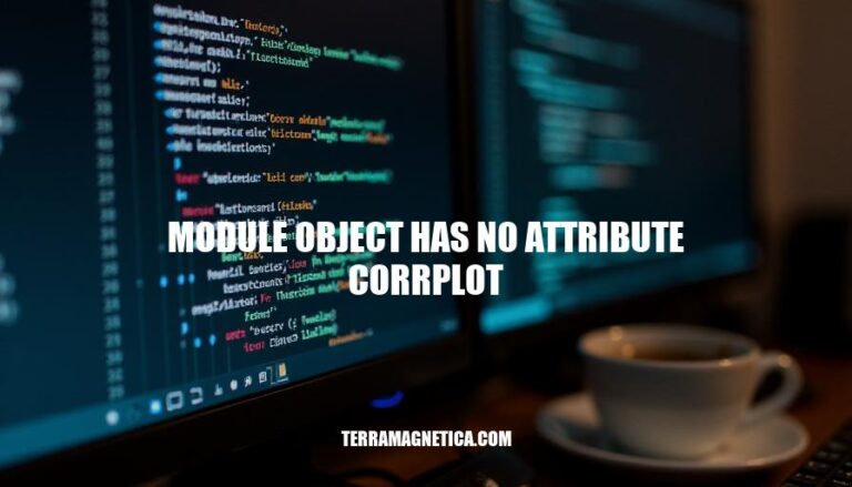 Resolving 'Module Object Has No Attribute Corrplot' Error in Python