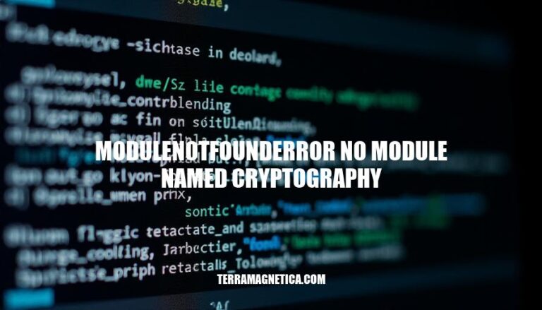 Resolving ModuleNotFoundError: No Module Named Cryptography in Python