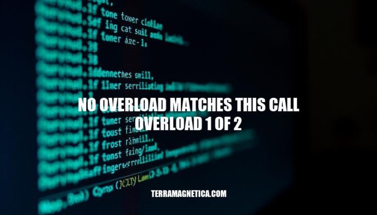 Resolving No Overload Matches This Call: A Guide to TypeScript Function Overloading Errors