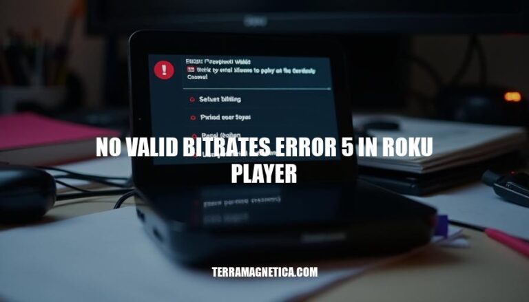 Resolving No Valid Bitrates Error 5 on Roku Player: Causes, Fixes & Prevention