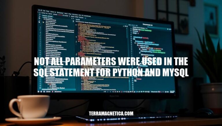 Resolving 'Not All Parameters Were Used in SQL Statement' Errors in Python and MySQL