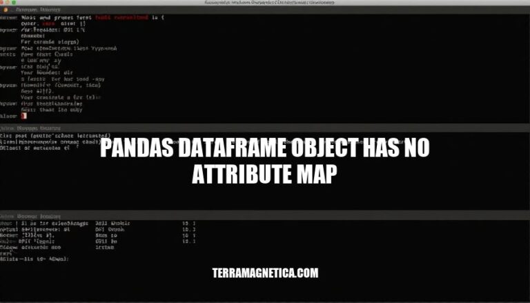 Resolving Pandas DataFrame Object Has No Attribute Map Error