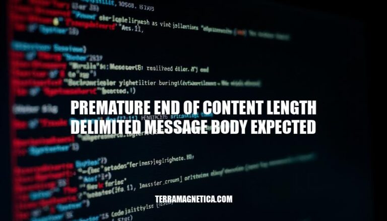 Resolving Premature End of Content Length Delimited Message Body Expected Errors