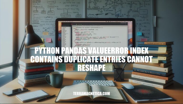 Resolving Python Pandas ValueError: Index Contains Duplicate Entries Cannot Reshape