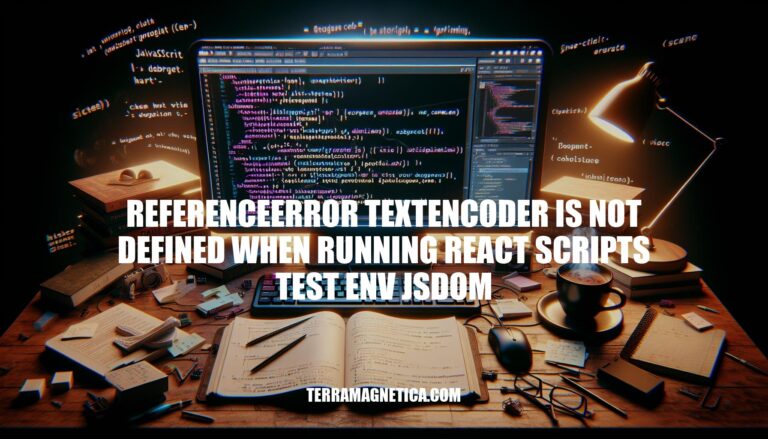 Resolving ReferenceError: TextEncoder is Not Defined in React Scripts Test Env JSDOM