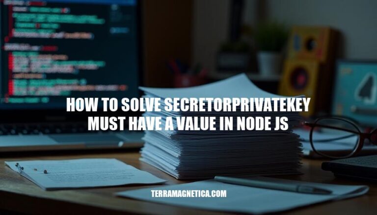 Resolving 'Secret or Private Key Must Have a Value' Error in Node.js