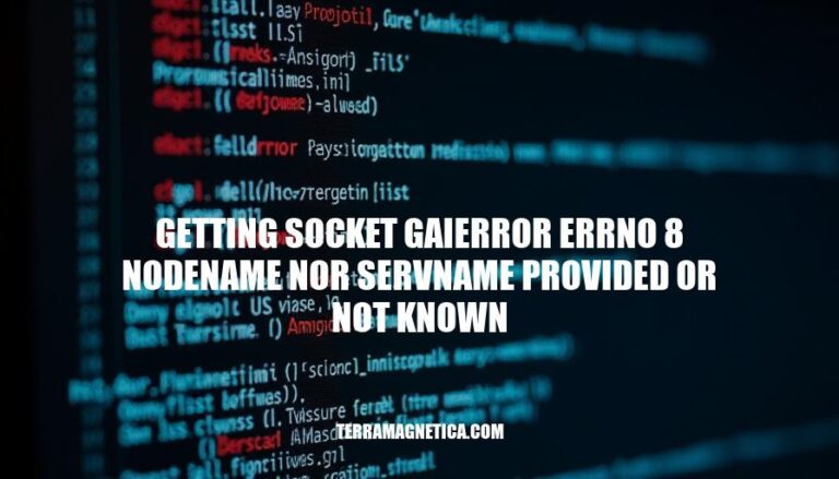 Resolving Socket GAIError: Nodename Nor Servname Provided or Not Known