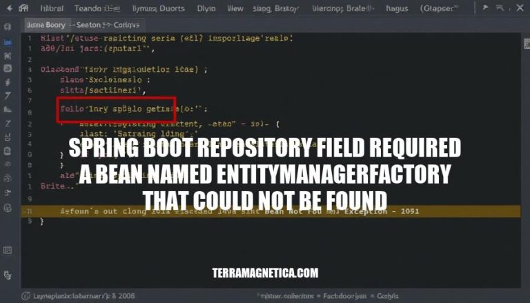 Resolving Spring Boot Repository Errors: Bean Not Found Exception