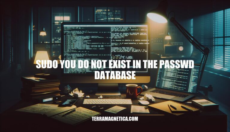 Resolving 'Sudo: You Do Not Exist in the Passwd Database' Error