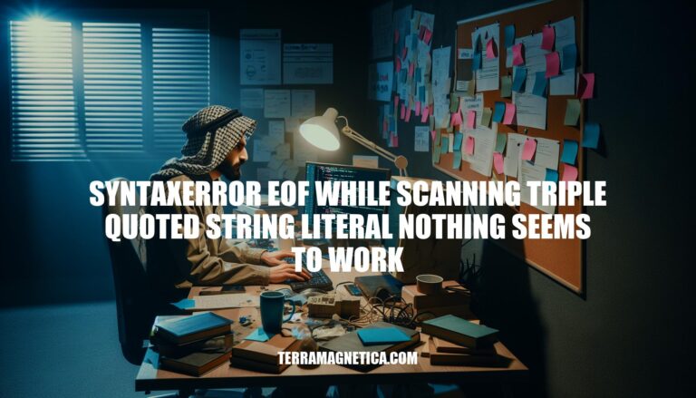 Resolving SyntaxError: EOF While Scanning Triple-Quoted String Literal Issues