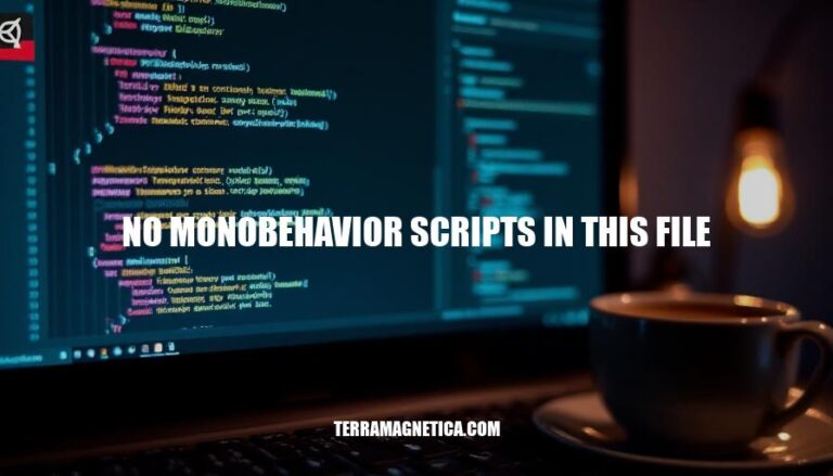 Resolving the 'No Monobehavior Scripts in This File' Error in Unity