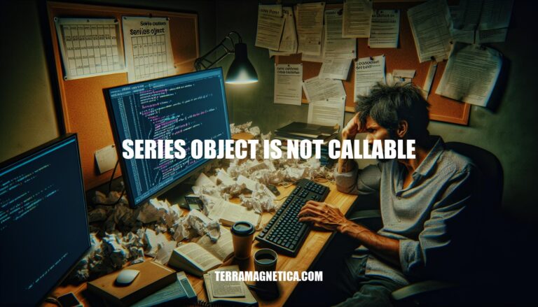 Resolving the 'Series Object is Not Callable' Error in Python