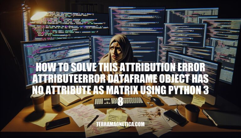 Solving AttributeError: DataFrame Object Has No Attribute 'as_matrix' in Python 3.8