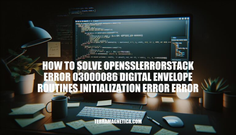 Solving OpenSSL Error Stack: How to Fix Error 03000086 Digital Envelope Routines Initialization Error