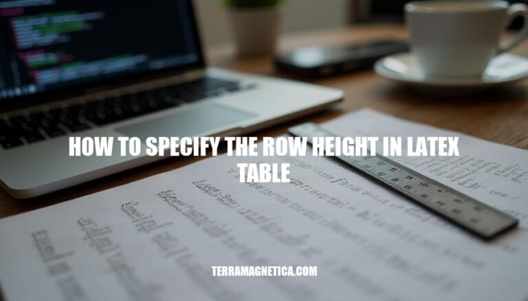 Specifying Row Height in LaTeX Tables: A Comprehensive Guide