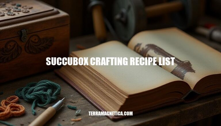 Succubox Crafting Recipe List: A Comprehensive Guide