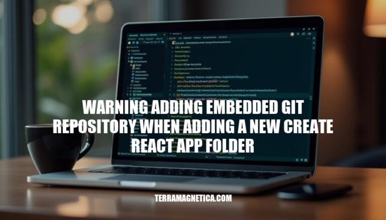 Warning: Embedded Git Repositories with Create React App