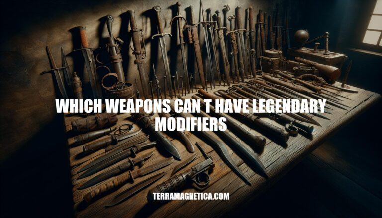 Weapons Without Legendary Modifiers: A Comprehensive Guide