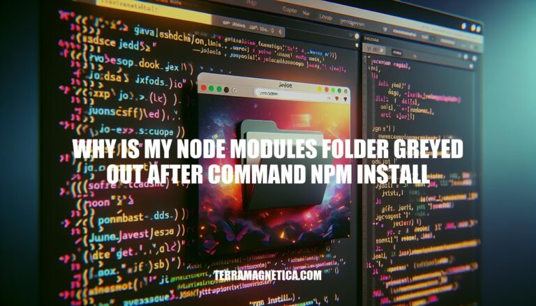 Why is My Node Modules Folder Greyed Out After npm Install Command?