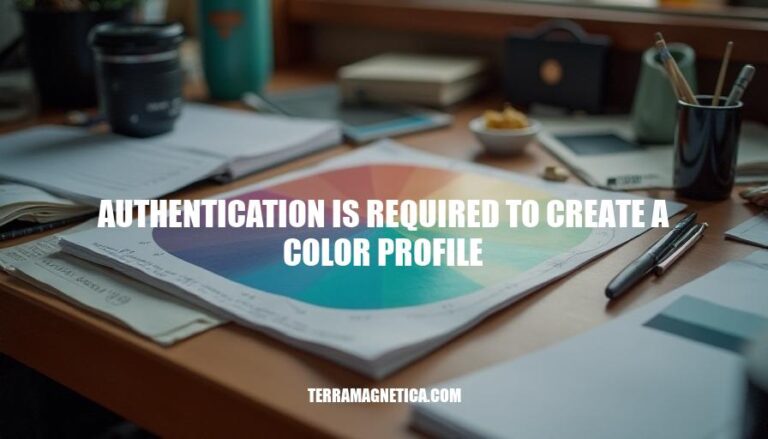 Authentication Required: Creating Color Profiles