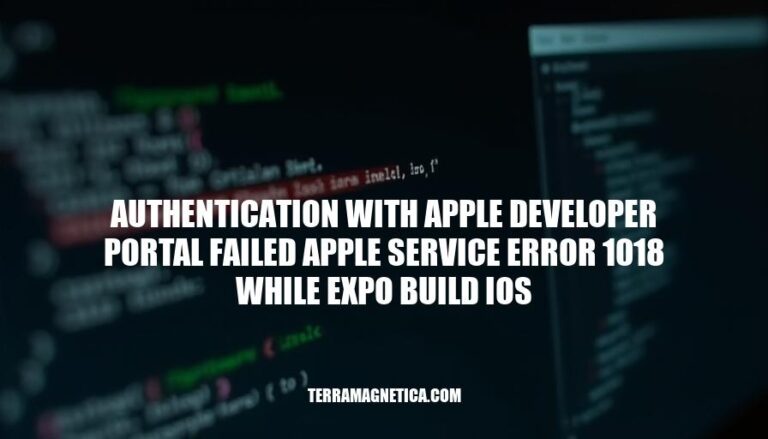 Authentication with Apple Developer Portal Failed: Resolving Apple Service Error 1018 in Expo iOS Builds