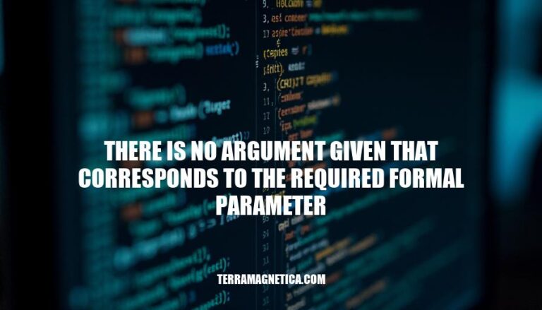 C# Error: No Argument Corresponds to Required Formal Parameter