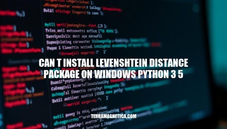 Can’t Install Levenshtein Distance Package on Windows with Python 3.5: Troubleshooting Guide