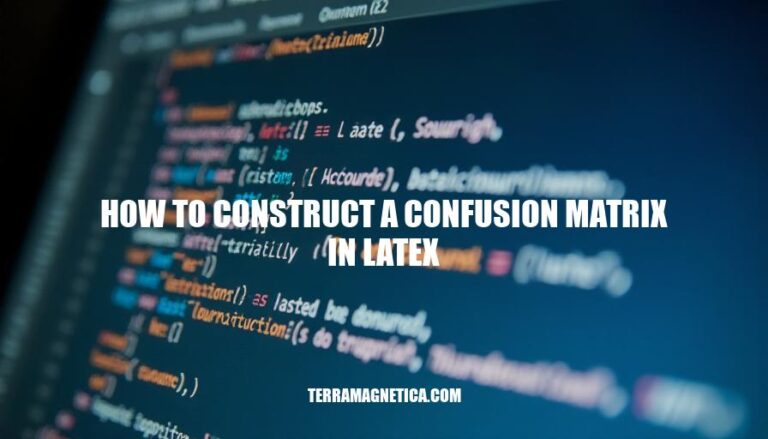 Constructing Confusion Matrices in LaTeX: A Step-by-Step Guide