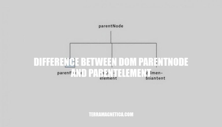 DOM parentNode vs parentElement: Understanding the Key Differences