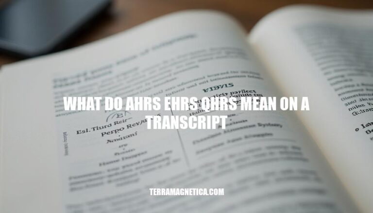 Decoding AHRS, EHRS & QHRS: Understanding Transcript Terminology