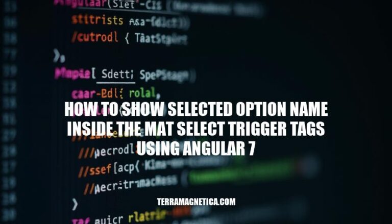 Displaying Selected Option Names with Angular 7 Mat-Select