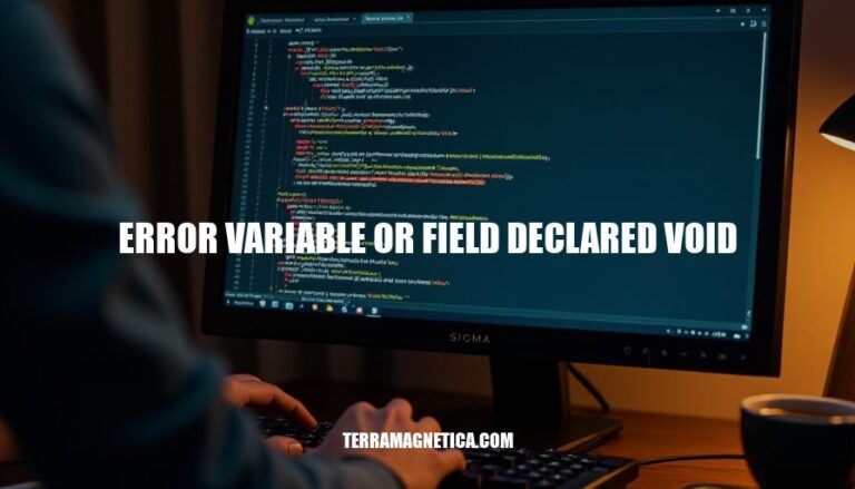 Error Variable or Field Declared Void: Causes, Examples & Solutions