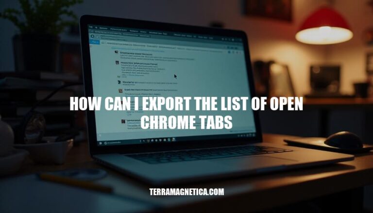 Exporting Open Chrome Tabs: A Step-by-Step Guide