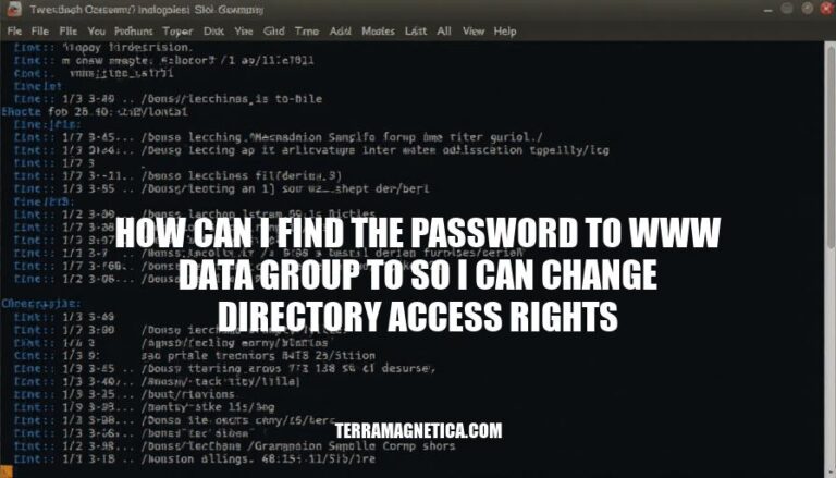 Finding the Password to www-data Group: Changing Directory Access Rights