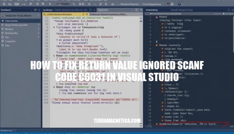 Fixing C6031: Return Value Ignored Scanning Code in Visual Studio