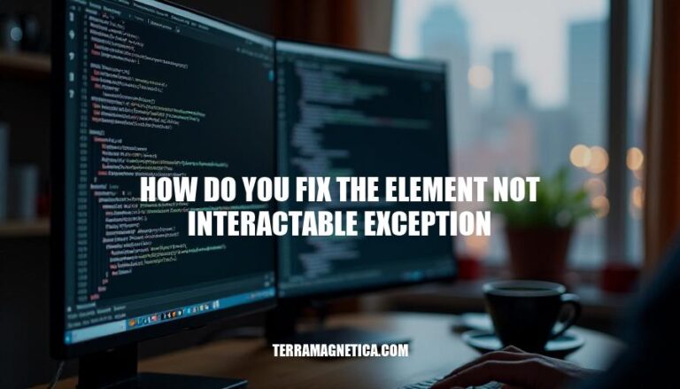 Fixing Element Not Interactable Exception in Selenium: A Comprehensive Guide