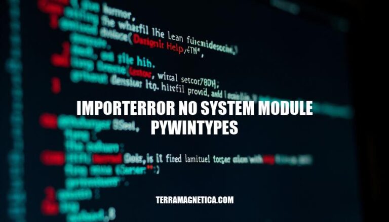 Fixing ImportError: No System Module Pywintypes in Python